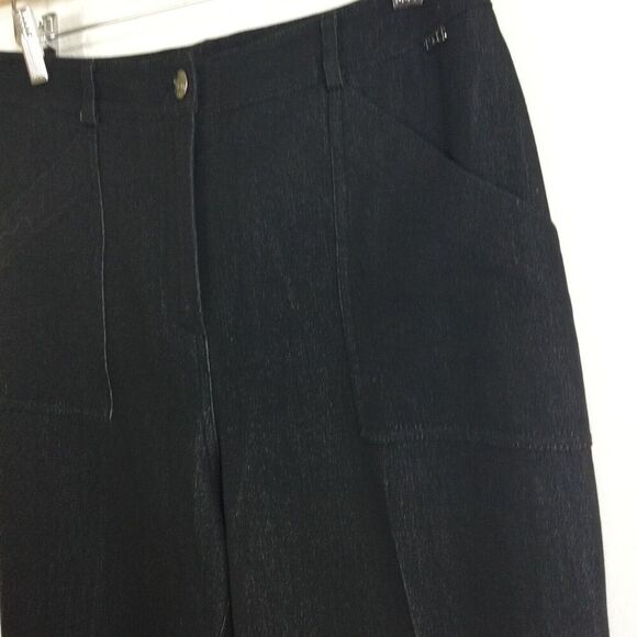 St John Sport By Marie Gray Womens Slash Button Pockets Straight Pants Blue 4 - Picture 2 of 11
